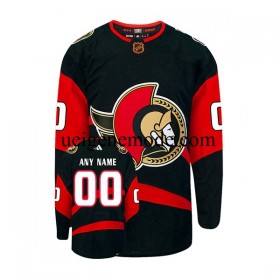 Herren Ottawa Senators CUSTOM Eishockey Trikot Adidas 2022-2023 Reverse Retro Schwarz Authentic